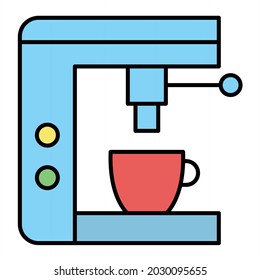 Vector Coffee Filled Outline Icon Design
