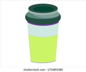 El vaso de café vectorial es sencillo pero se ve bien