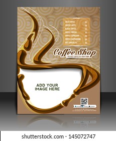 Vector  Coffee House Menu card, Flyer, Magazine Cover & Poster Template