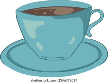 Vector Coffee Icon: Illustration of a Refreshing Cup of Coffee in a Vibrant Green Hue - Perfect for Adding a Splash of Color to Your Designs!