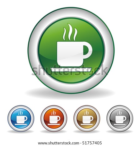 vector coffee icon set