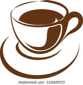 Vector coffee isolated on white background.