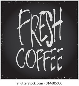 Vector Coffee labels. Font compositions.