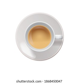 Vector coffee latte mug for web making or assembling work