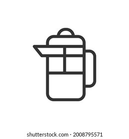 Vector coffee line icon. Symbol in trendy outline style. Vector illustration isolated on a white background. 