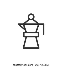 Vector coffee line icon. Symbol in trendy outline style. Vector illustration isolated on a white background. 