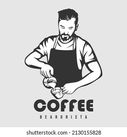 Vector Coffee logo for cafe bar