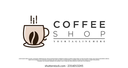 Vector coffee logo design for cafe or restaurant Premium Vector