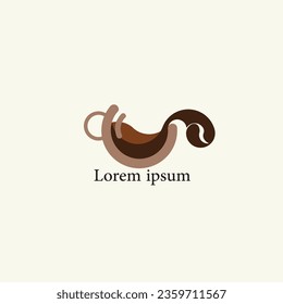 Inspiración en el diseño del logotipo del café vector