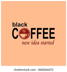 Vectorkaffee-Logo mit Buchstabe O mit einer Tasse Kaffee