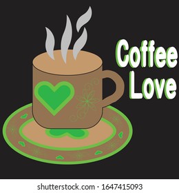 Vector coffee love poster with text style - all you need is coffee