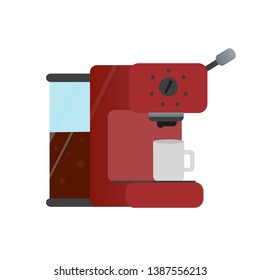 Vector coffee machine. Cup of coffee
