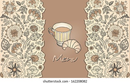vector, coffee, menu