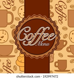 Vector coffee menu design for coffee shop, restaurant and cafe