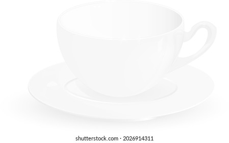 Vector coffee mug or cup on white background