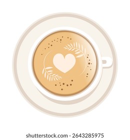 vector coffee mug with heart