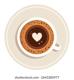 vector coffee mug with heart