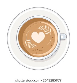 vector coffee mug with heart