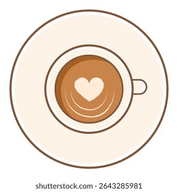vector coffee mug with heart