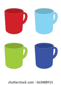 Vector Coffee Mug Set
