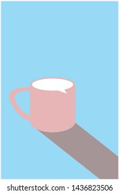 Vector coffee mug with vintage shade