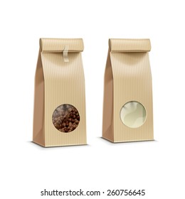 Vector Coffee Packaging Package Bag Isolated on White Background