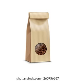 Vector Coffee Packaging Package Bag Isolated on White Background