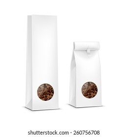 Vector Coffee Packaging Package Bag Isolated on White Background