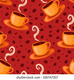 Vector coffee pattern