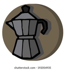 vector of coffee pot