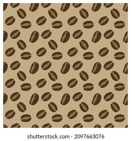 Vector coffee seamless pattern on light background for packing, printing, wallpaper.