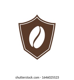 Vector coffee Shield Theme Logo Icon Design Template