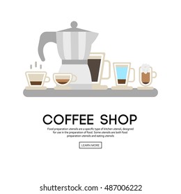 Vector Coffee shop background