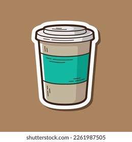 Vector Coffee Shop Flat Illustration Icon