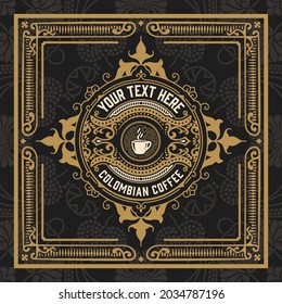 Vector, Coffee Shop label for cafe business