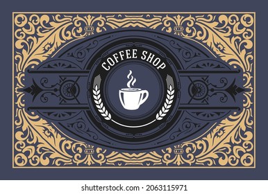Vektor, Coffee Shop Label für Café-Business