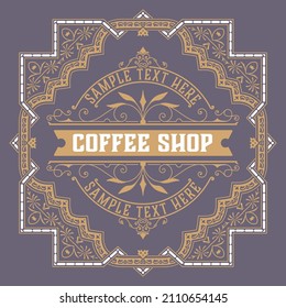 Vector, Coffee Shop label for cafe business
