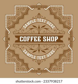 Vector, Coffee Shop label for cafe business
