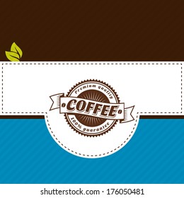 Vector coffee shop labels with calligraphy