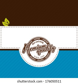 Vector coffee shop labels with calligraphy
