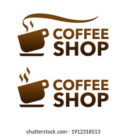 Vector Coffee Shop Logo Clip Art EPS10
