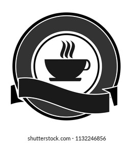 Vector coffee shop logo design on a white background.Used in printing and web.