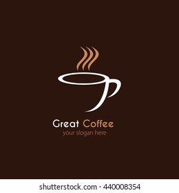 Vector of Coffee shop logo design template. flat style