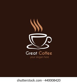 Vector of Coffee shop logo design template. flat style