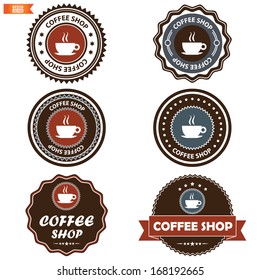 Vector: Coffee shop sign set. Eps10.