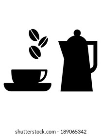 Vector Coffee Silhouette Set