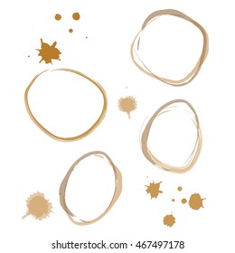 Vector of Coffee Stain Isolated On White Background