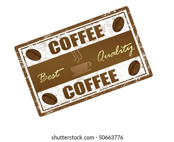 vector coffee stamp  - more available