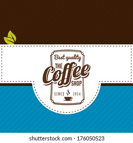 vector coffee store seal with handwriting coffee roaster poultry nails product fingers bean popular boundary right modern drawn mark dark luxurious printing latte teacup art turn ornamental value flag