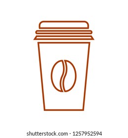 vector coffee take out cup design symbol